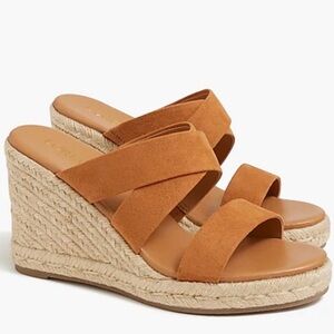 J.Crew Factory Wide-Strap Espadrille Mule Wedges